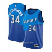 Maillot Milwaukee Bucks Giannis Antetokounmpo Ville 2020-21 Bleu