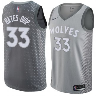 Maillot Minnesota Timberwolves Keita Bates Diop Ciudad 2017-18 33 Gris