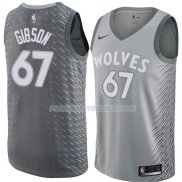 Maillot Minnesota Timberwolves Taj Gibson Ciudad 2018 Gris