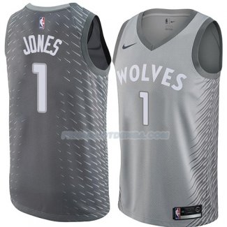 Maillot Minnesota Timberwolves Tyus Jones Ciudad 2018 Gris