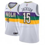 Maillot New Orleans Pelicans Frank Jackson Ciudad 2018-19 Blanc