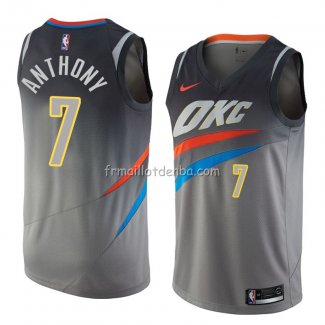 Maillot Oklahoma City Thunder Carmelo Anthony Ville 2018 Gris