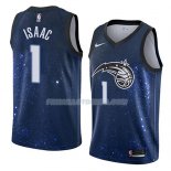 Maillot Orlando Magic Jonathan Isaac Ciudad 2018 Bleu