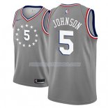 Maillot Philadelphia 76ers Amir Johnson Ciudad 2018-19 Gris Gris