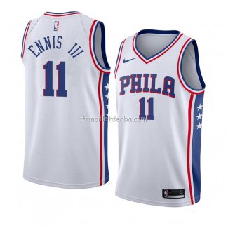 Maillot Philadelphia 76ers James Ennis Iii Association 2018 Blanc