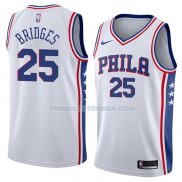 Maillot Philadelphia 76ers Mikal Bridges Association 2018 Blanc Blanc