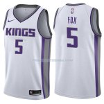 Maillot Sacramento Kings De'aaron Fox Association 2017-18 5 Blancoo