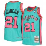 Maillot San Antonio Spurs Tim Duncan Mitchell & Ness 1998-99 Vert