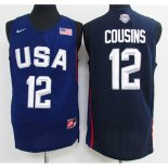 Maillot Basket USA Dream Teams Cousins 12 Bleu