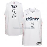 Maillot Washington Wizards Wall Ciudad 2017-18 2 Blanc