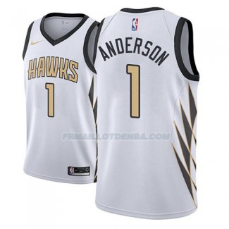 Maillot Atlanta Hawks Justin Anderson Ciudad 2018-19 Blanc