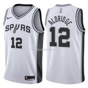 Maillot Basket Authentique San Antonio Spurs Aldridge 2017-18 12 Blanc