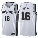 Maillot Basket Authentique San Antonio Spurs Gasol 2017-18 16 Blanc