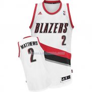 Maillot Basket Portland Trail Blazers Matthews 2 Blanco