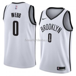 Maillot Brooklyn Nets James Webb Association 2017-18 Blanc