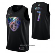 Maillot Brooklyn Nets Kevin Durant Iridescent Logo Noir