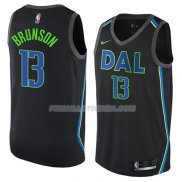 Maillot Dallas Mavericks Jalen Brunson Ciudad 2018 Noir