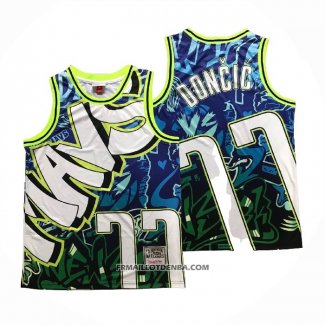 Maillot Dallas Mavericks Luka Doncic Mitchell & Ness Bleu