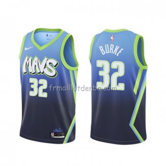 Maillot Dallas Mavericks Trey Burke Ville 2020 Bleu