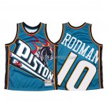 Maillot Detroit Pistons Dennis Rodman Mitchell & Ness Big Face Bleu