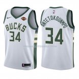 Maillot Basket Enfant Milwaukee Bucks Giannis Antetokounmpo Association 2017-18 34 Blanc