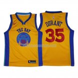 Maillot Basket Golden State Warriors Kevin Durant 2017-18 35 Jaune