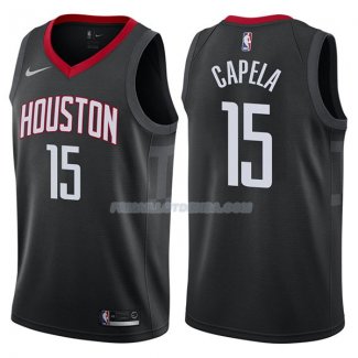 Maillot Houston Rockets Clint Capela Statehombret 2017-18 15 Negro