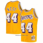 Maillot Los Angeles Lakers Jerry West NO 44 Mitchell & Ness 1971-72 Jaune