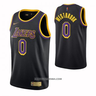 Maillot Los Angeles Lakers Russell Westbrook NO 0 Statement 2021-22 Noir