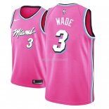 Maillot Miami Heat Dwyane Wade Earned 2018 Rosa