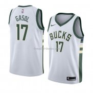 Maillot Milwaukee Bucks Bucks Pau Gasol Association 2018 Blanc