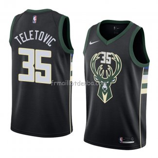 Maillot Milwaukee Bucks Mirza Teletovic Statement 2018 Noir