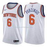 Maillot New York Knicks Kristaps Porzingis Association 2017-18 6 Blancoo