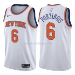 Maillot New York Knicks Kristaps Porzingis Association 2017-18 6 Blancoo
