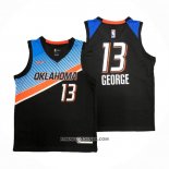 Maillot Oklahoma City Thunder Paul George NO 13 Ville 2020-21 Noir