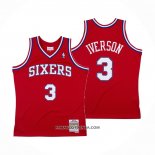 Maillot Philadelphia 76ers Allen Iverson Mitchell & Ness 2002-03 Rouge