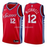 Maillot Philadelphia 76ers T.j. Mcconnell Statehombret 2017-18 12 Rojo