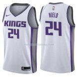 Maillot Sacramento Kings Buddy Hield Association 2017-18 24 Blancoo