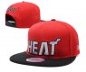 NBA Miami Heat Casquette Rouge Noir 2013