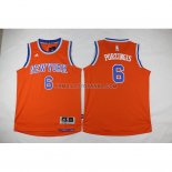 Enfants Maillot Basket New York Knicks Porzingis 6 Orange