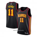 Maillot Atlanta Hawks Trae Young Statement 2020-21 Noir