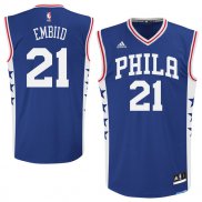 Maillot Basket Basket Authentique Philadelphia 76ers Embiid 21 Bleu