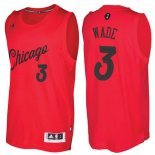 Maillot Basket Noel Day Chicago Bulls Wade Rouge