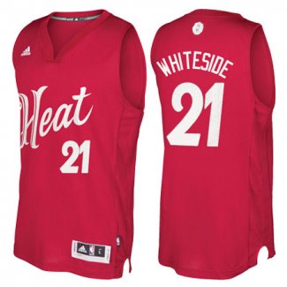 Maillot Basket Noel Day Miami Heat Whiteside Rouge