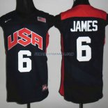 Maillot Basket USA James 6 Noir 2012