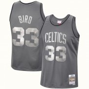 Maillot Boston Celtics Larry Bird NO 33 Mitchell & Ness 1985-86 Gris