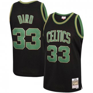 Maillot Boston Celtics Larry Bird NO 33 Mitchell & Ness 1985-86 Noir