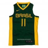 Maillot Bresil Anderson Varejao No 11 2019 FIBA Baketball World Cup Vert