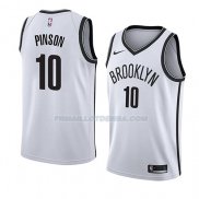 Maillot Brooklyn Nets Theo Pinson Association 2018 Blanc Blanc