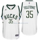 Maillot Basket Milwaukee Bucks Teletovic 35 Blanco